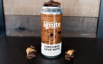 Lunchbox Love Note Chocolate Peanut Butter Porter is BACK in 4-Pack Cans