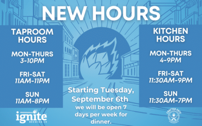 NEW HOURS – Starting Tuesday, September 6th